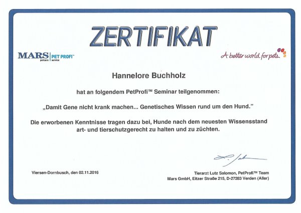 Seminar: Damit Gene nicht krank machen … Genetisches Wissen rund um den Hund